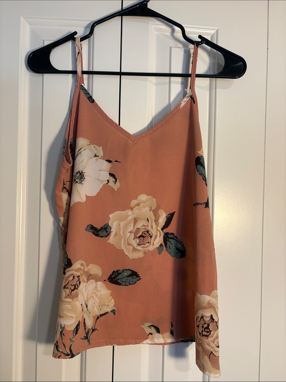 SHEIN Dusty Rose Floral V-Neck Camisole